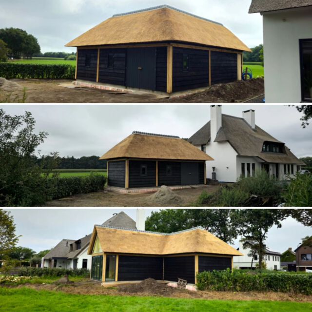 #finished this nice little #barn for @van_feij in our #hometown #ulvenhout .

#rietendak #riet #rietdekkersbedrijf #rietdekken #construction #schuur #bijgebouw #eik #eikenhout #potdeksel #roof #thatch #thatchedroof #building #builder #classic #klassiek